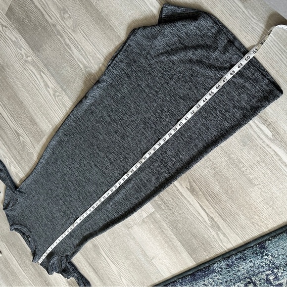 French Connection Gray Long Sleeve Knit Maxi Dress Large - Picture 11 of 11